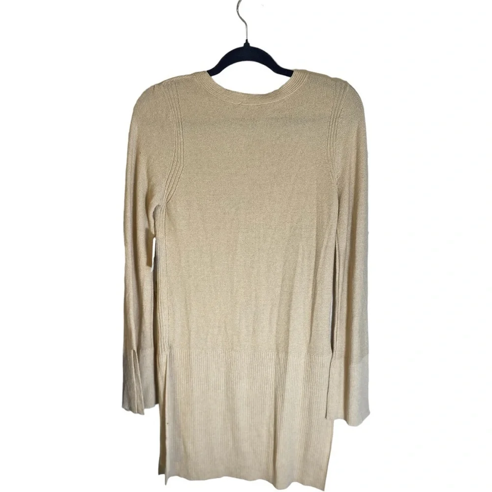 NWT Free People Criss Cross Side Slit Sweater in Cream